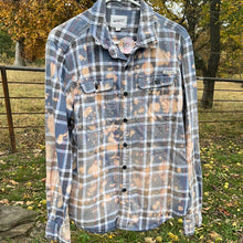 Load image into Gallery viewer, Large Long Sleeve Bleached Flannel
