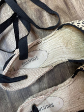 Load image into Gallery viewer, Size 9 Anthropologie Soludos Leopard Dot Espadrille Flat Sandals
