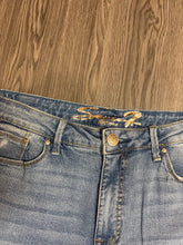 Load image into Gallery viewer, 12 Sevens Slim Flare Raw Hem Denim Jeans
