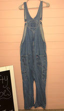 Load image into Gallery viewer, Large Levi’s Denim Distressed Overalls
