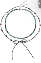Load image into Gallery viewer, NWT Navajo Bow Bowknot Pearl Cowboy Cowgirl Beaded Necklaces
