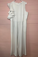 Load image into Gallery viewer, Size 16 Julia Jordan Plus Size White One Shoulder Ruffle Jump Suit
