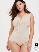 Load image into Gallery viewer, 4X Torrid Champagne Studio Knit Surplice Plus Size Bodysuit
