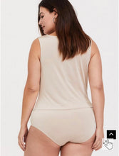 Load image into Gallery viewer, 4X Torrid Champagne Studio Knit Surplice Plus Size Bodysuit

