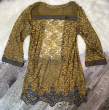 Load image into Gallery viewer, Small Gimmicks By BKE Olive Green Lace Boho Cardigan
