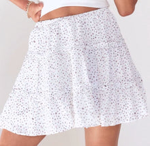 Load image into Gallery viewer, Size 4 Princess Polly White Polka Dot Ruffle Mini Skirt
