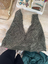 Load image into Gallery viewer, Small Altar’d State Lace Halter Top Bralette
