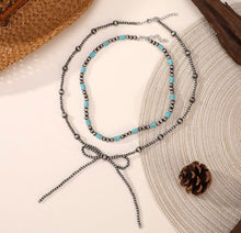 Load image into Gallery viewer, NWT Navajo Bow Bowknot Pearl Cowboy Cowgirl Beaded Necklaces
