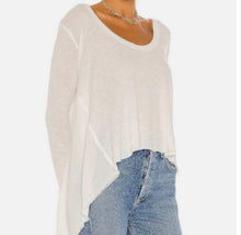Load image into Gallery viewer, Large Free People TT Special High Low Long Sleeve Ribbed Top
