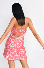 Load image into Gallery viewer, Small Pink Satin Leopard Print Silk Slip Dress
