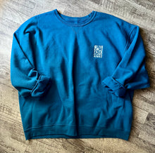 Load image into Gallery viewer, 3X Live By Faith Not By Sight Teal Embroidered Plus Size Sweatshirt
