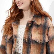 Load image into Gallery viewer, XL American Eagle Fuzzy Plaid Shacket
