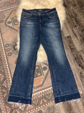 Load image into Gallery viewer, Size 16W Edgely Plus Size High Rise Curvy Raw Hem Flare Denim Jeans

