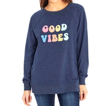 Load image into Gallery viewer, Large Wildfox Good Vibes Crew Neck Sweatshirt
