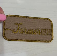 Load image into Gallery viewer, Farmerish Patch | Rustic Farm Life Trucker Hat Patch| Country Western Embroidered Patch
