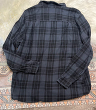 Load image into Gallery viewer, 2X George Mens Black Gray Flannel Button Up Shirt
