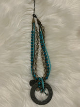 Load image into Gallery viewer, Turquoise &amp; Gold Beaded Western Necklace
