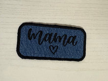 Load image into Gallery viewer, Mama Denim Patch Iron On | Embroidered Patch | Hat Patch Tote Bag Patch
