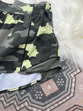 Load image into Gallery viewer, Size 6 Lululemon Green Camo Athletic Running Shorts
