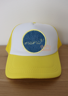 Vintage Dark Wash Wrangler Denim Mama Embroidered Iron On Patch