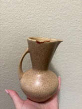 Load image into Gallery viewer, Vintage American Made Laurel Pottery Cerama-Stone speckled cocoa brown pitcher/creamer

