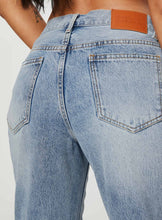 Load image into Gallery viewer, 12 Princess Polly Holly Mid Rise Straight Leg Asymmetric Jean Light Wash Denim
