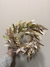 Load image into Gallery viewer, Boho Artificial Farmhouse Harvest Blossoms Cluster Grass Berry Wreath
