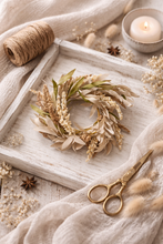 Load image into Gallery viewer, Boho Artificial Farmhouse Harvest Blossoms Cluster Grass Berry Wreath
