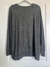Load image into Gallery viewer, Large Aerie Gray Long Sleeve Over Sized Thin Sweater Top
