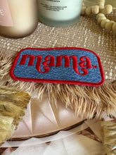 Load image into Gallery viewer, Vintage Dark Wash Wrangler Denim Mama Embroidered Iron On Patch
