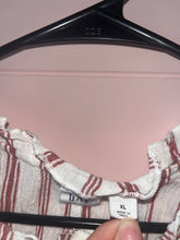 Load image into Gallery viewer, Large Gap Red White Stripe Cotton Button Up Shirt
