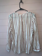 Load image into Gallery viewer, Large Gap Red White Stripe Cotton Button Up Shirt
