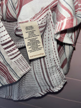 Load image into Gallery viewer, Large Soft Surroundings Red White Stripe Beaded Tunic
