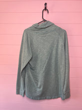 Load image into Gallery viewer, XL The Black Dog Teal Cowl Neck Hoodie
