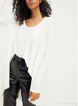Load image into Gallery viewer, Large Free People TT Special High Low Long Sleeve Ribbed Top

