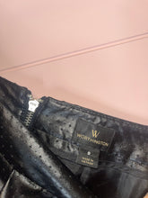 Load image into Gallery viewer, Size 8 Worthington Black Faux Leather Skirt
