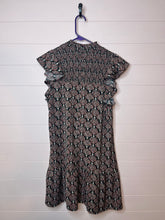 Load image into Gallery viewer, Medium THML Pink Black Floral Printed Smocked Dress
