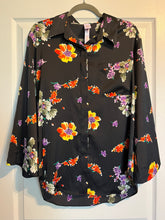Load image into Gallery viewer, XS Savage X Fenty Oversized Night Blooms Satin Sleep Shirt

