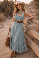 NWT Large Show Me Your Mumu High Desert Ruffle Dress