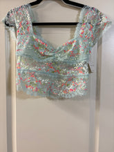 Load image into Gallery viewer, Small Free People NWT Neon Bloom Lace Blouse
