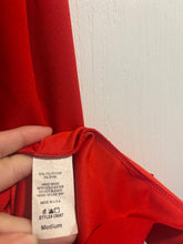 Load image into Gallery viewer, Medium Ivory Red Scalloped Sleeveless Dress
