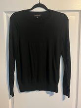 Load image into Gallery viewer, Medium Banana Republic Black Merino Wool Thin Sweater
