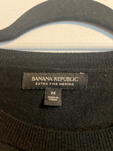 Load image into Gallery viewer, Medium Banana Republic Black Merino Wool Thin Sweater
