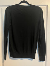 Load image into Gallery viewer, Medium Banana Republic Black Merino Wool Thin Sweater
