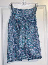 Load image into Gallery viewer, Size 12 Antonio Melani Cameron Paisley Print Tie Waist Pencil Skirt
