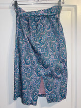 Load image into Gallery viewer, Size 12 Antonio Melani Cameron Paisley Print Tie Waist Pencil Skirt
