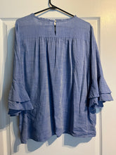 Load image into Gallery viewer, XL Loft Ruffle Bell Sleeve Blouse
