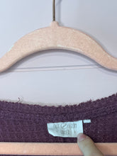 Load image into Gallery viewer, Small Urban Outfitters Purple Waffle Knit Slouchy Long Sleeve V-Neck
