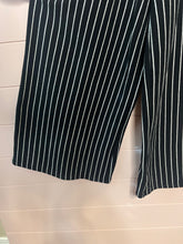 Load image into Gallery viewer, Large Altar’d State Black White Stripped Wide Leg Jump Suit
