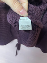Load image into Gallery viewer, Large Rhapsody Purple Hooded Cardigan Sweater
